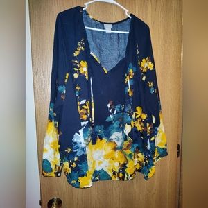 Chicos Blouse Size 4 EUC
